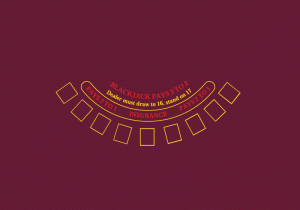 Blackjack casino layout in Classic Maroon