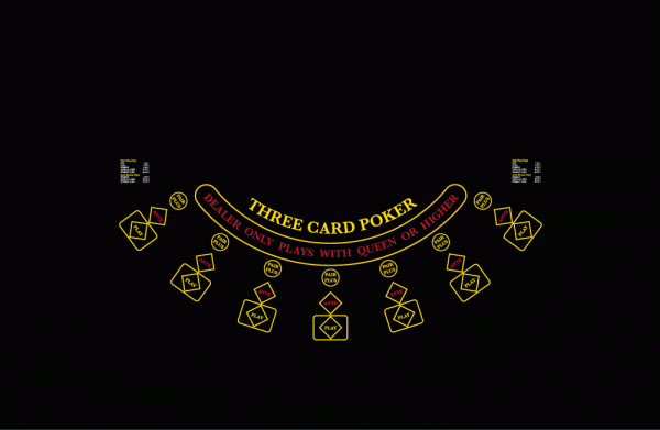 Three card poker layout All Colours
