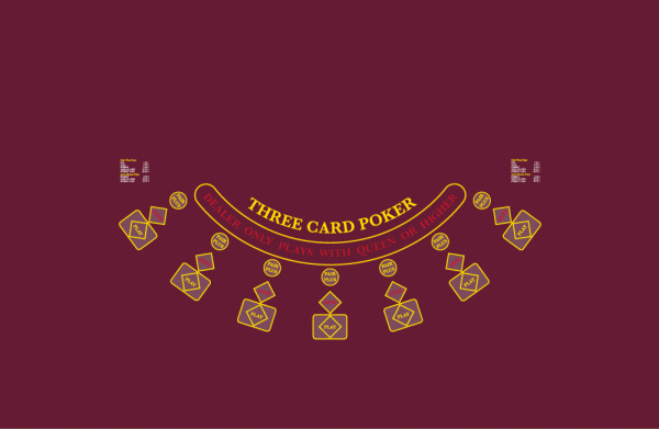 Three card poker layout All Colours