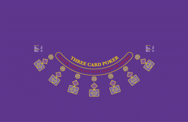 Three card poker layout All Colours