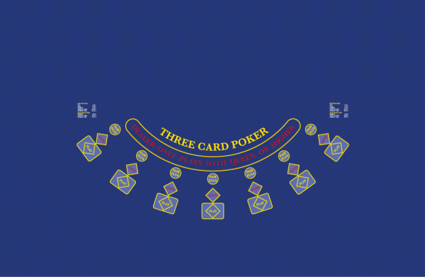 Three card poker layout All Colours