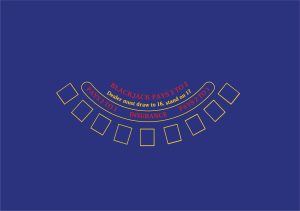 Blackjack casino layout in Royal Blue