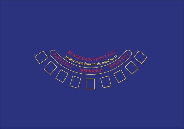 Blackjack casino layout in Royal Blue