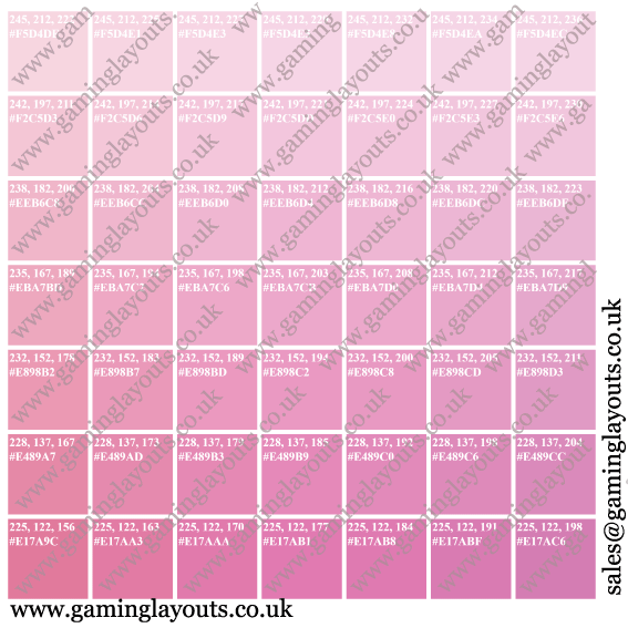 Casino Layout Fabric Samples